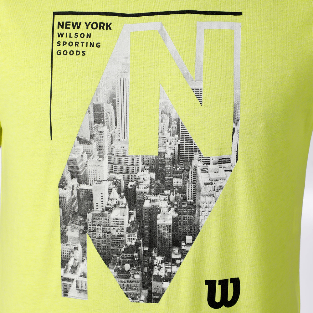 Мужское теннисное поло Wilson Chi CTN T-Shirt Men - Yellow, Multicoloured