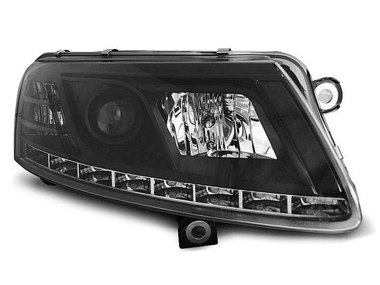 Передние фары Audi A6 C6 tru drl xenon D2S black