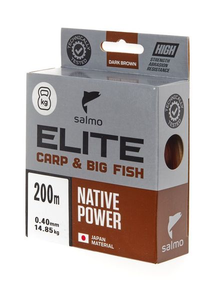 Леска монофильная Salmo Elite CARP & BIG FISH 200 м, 0,40 мм