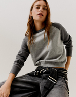 Женский свитер с круглым вырезом и рукавами реглан - BERSHKA