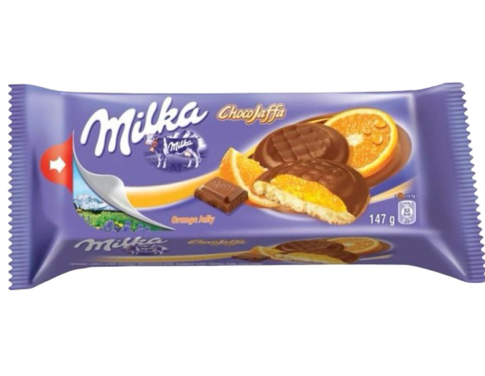 Milka Jaffa печенье Апельсин 147 гр/24шт в кор