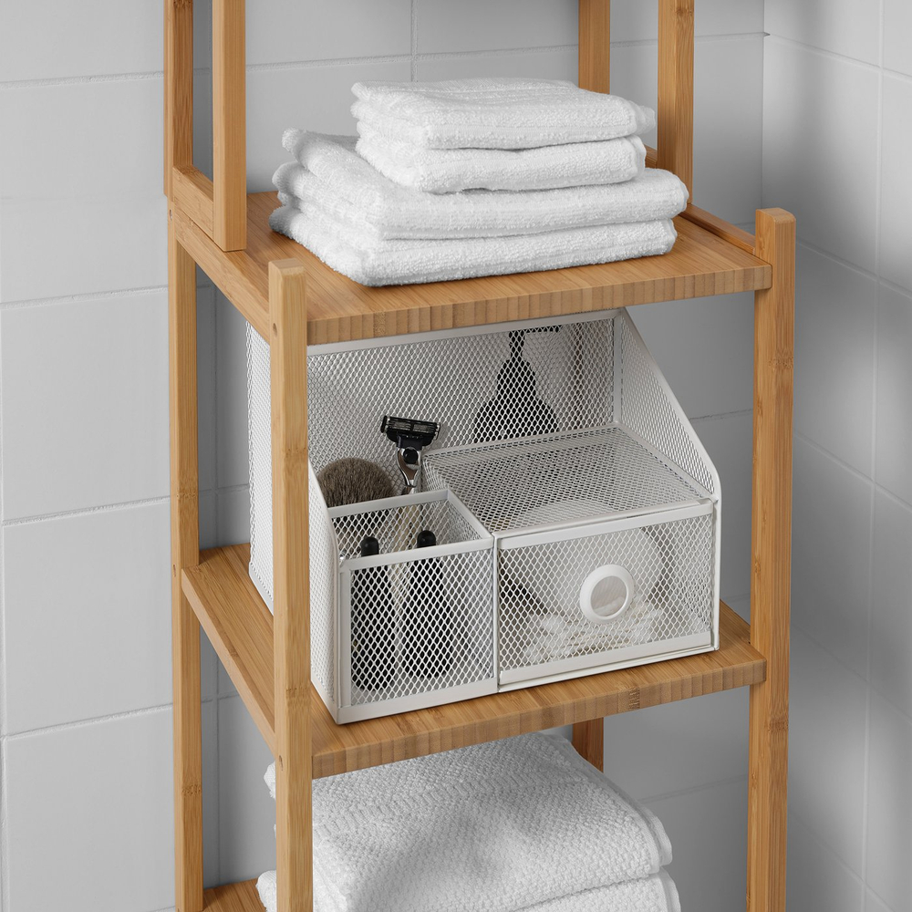 IKEA DRÖNJÖNS  (ИКЕА ДРЁНЙЁНС)  -  Органайзер для стола - белый 25х20 см