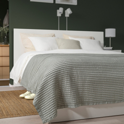 IKEA PELARTUJA  (ИКЕА ПЕЛАРТУЙА)  -  Покрывало - зелёно-серый/белый 230х250 см