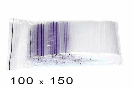 Пакеты полиэтиленовые Zip-Lock 10×15 см (100 штук в упаковке), 100×150×5 мм