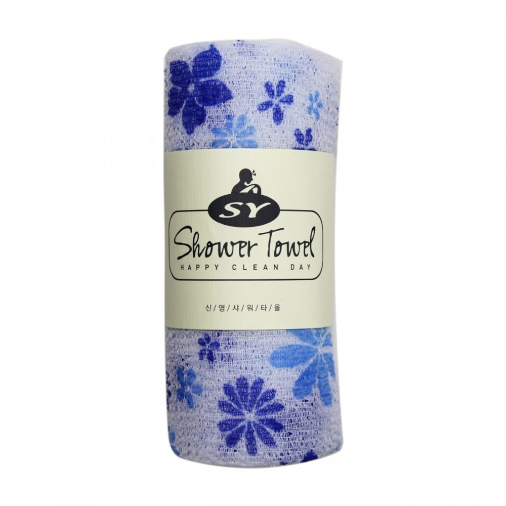SY Happy Clean Day Shower Towel Массажная мочалка полотенце для душа, 1 шт