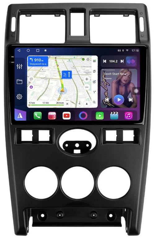 Магнитола для Lada Priora 2007-2013 (рамка черная) - FarCar BM3112M-2K монитор 9.5" 2K QLED на Android 14, Быстрая, CarPlay, 4G SIM-слот