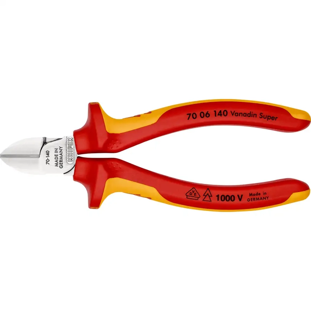 Кусачки боковые хромированные 140 мм Knipex 70 06 140