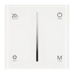 Панель SMART-P6-DIM-G-IN White (12-24V, 4x3A, Sens, 2.4G) (Arlight, IP20 Пластик, 5 лет)