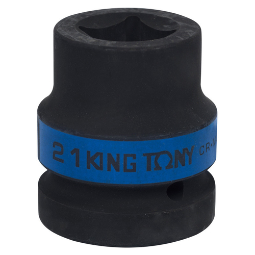 KING TONY (851421M) Головка торцевая ударная четырехгранная 1", футорочная, 21 мм