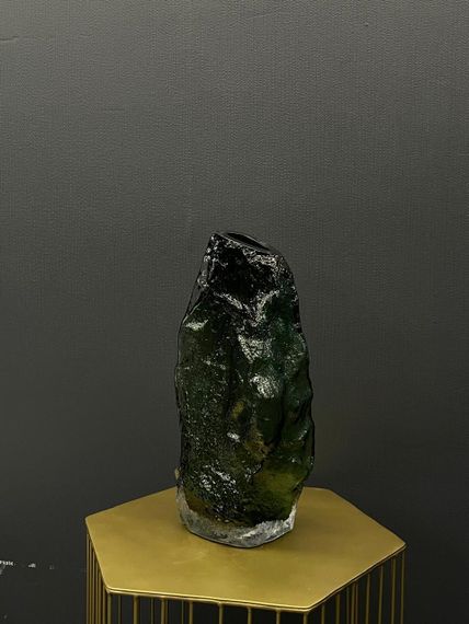 Ирен (зеленая) Ваза стеклянная 16х11х38см