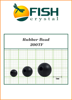 Бусины резиновые Fish Crystal для монтажа рыболовных оснасток Rubber Bead 2000TF Black №4 ( 5 упаковок )
