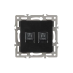 Механизм компьютерной розетки двойной SCT-MPC2-PL-BK (RJ-45, CAT6) (Arlight, -)