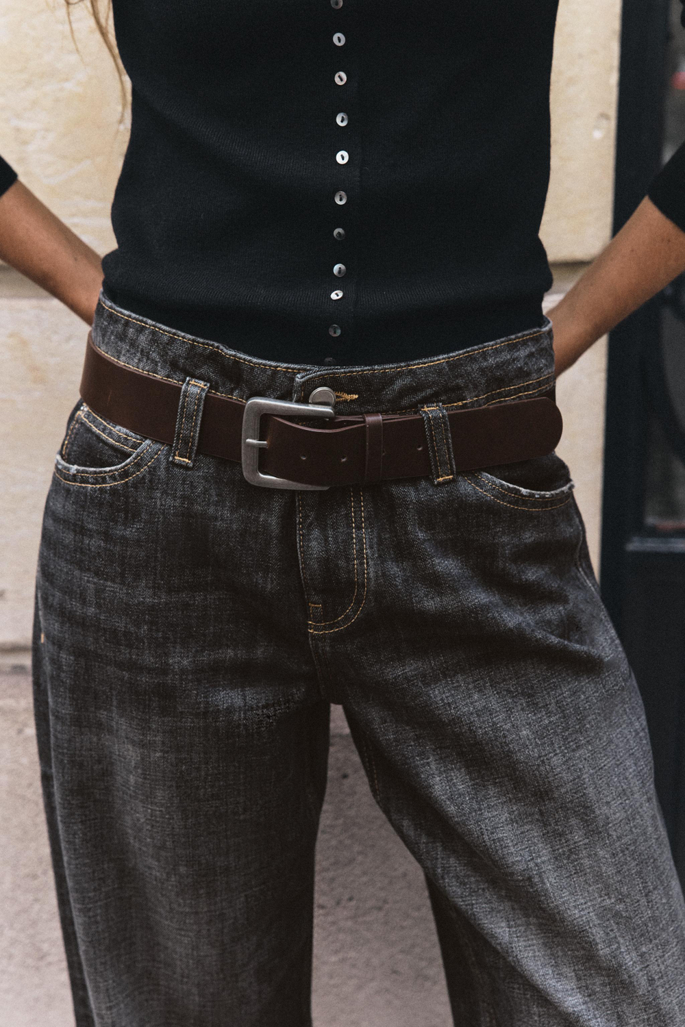 ДЖИНСЫ Z1975 STRAIGHT СО СРЕДНЕЙ ПОСАДКОЙ И ПОЯСОМ — ZARA