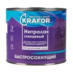 Нитролак НЦ-218 быстросохнущий, глянцевый, бесцветный 1,7кг (1/6) "KRAFOR"