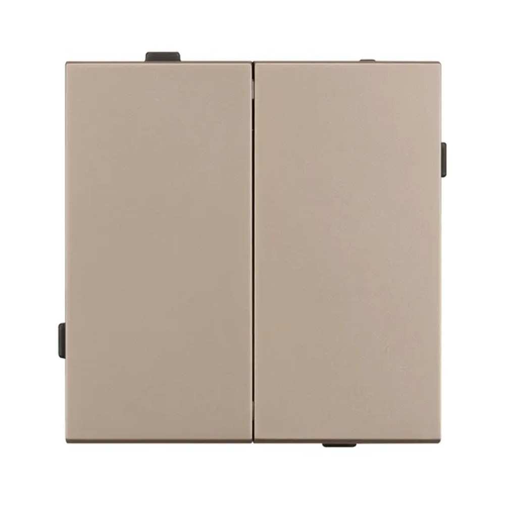 Механизм выключателя двухклавишный проходной SWT-TENDO-MKP2-PL-GD (230V, 10A) (Arlight, -) 054069