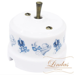 Тумблерный ретро выключатель Орнамент №3 Lindas 34419-B / Перекрестный