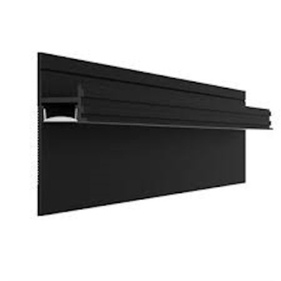 Теневой плинтус скрытого монтажа Pro Design 7209 RAL 9005 Черный Муар  2700 мм