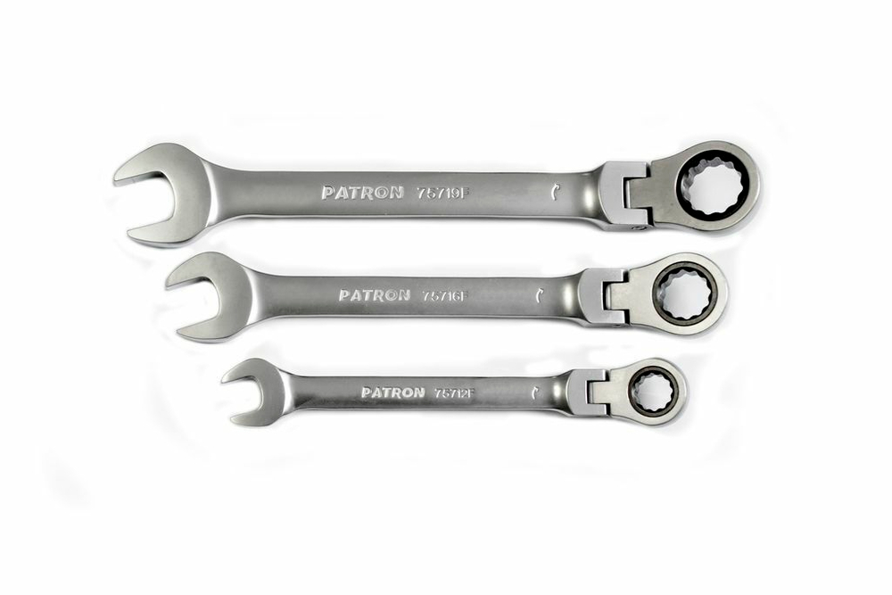 Ключ комбинированный трещоточный с шарниром 6мм PATRON P-75706F