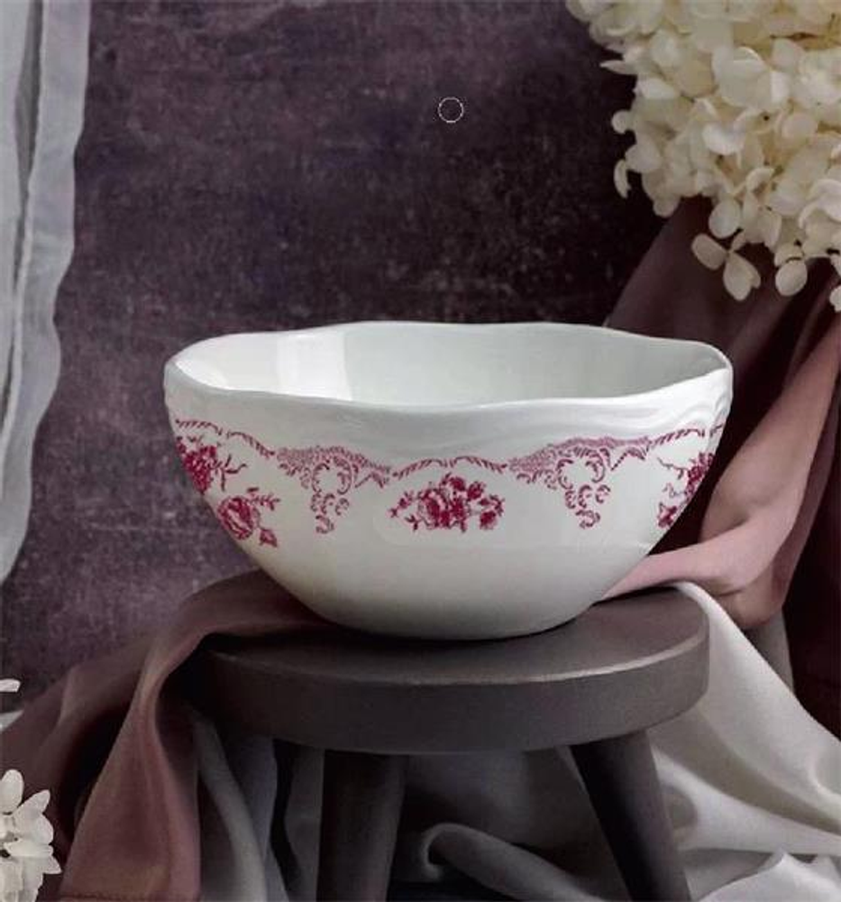 Салатник 750 мл, d 15,5 см h 7 см, фарфор, Red Rose Салатник 750 мл, d 15,5 см h 7 см, фарфор, Red Rose