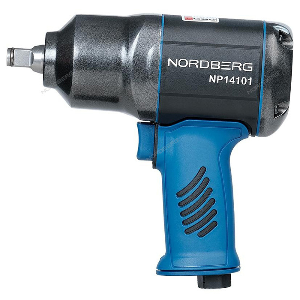 NORDBERG (NP14101K) Пневмогайковерт ударный 1/2", 1300 Нм, с глубокими головками в кейсе