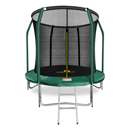 ARLAND Батут премиум 8FT с внутренней страховочной сеткой и лестницей (Dark green)