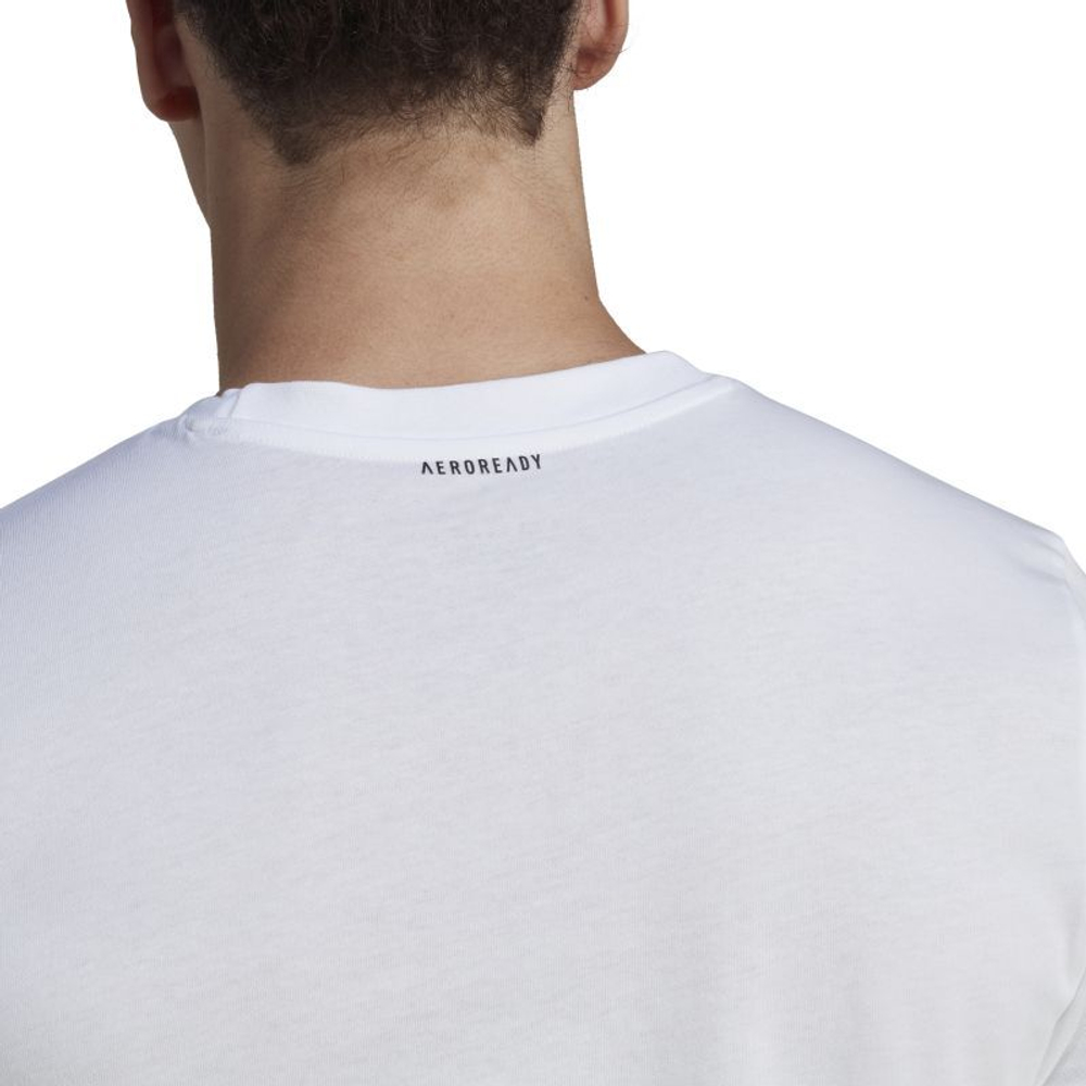 Футболка мужская теннисная Adidas Aeroready Tennis Graphic Tee - white