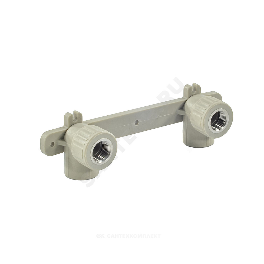 Планка монтажная PP-R серая Дн 25х1/2" ВР под смеситель VALFEX 10124025Г