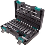 Набор инструментов, 1/2", CrV, пластиковый кейс, 60 пр STELS 14103
