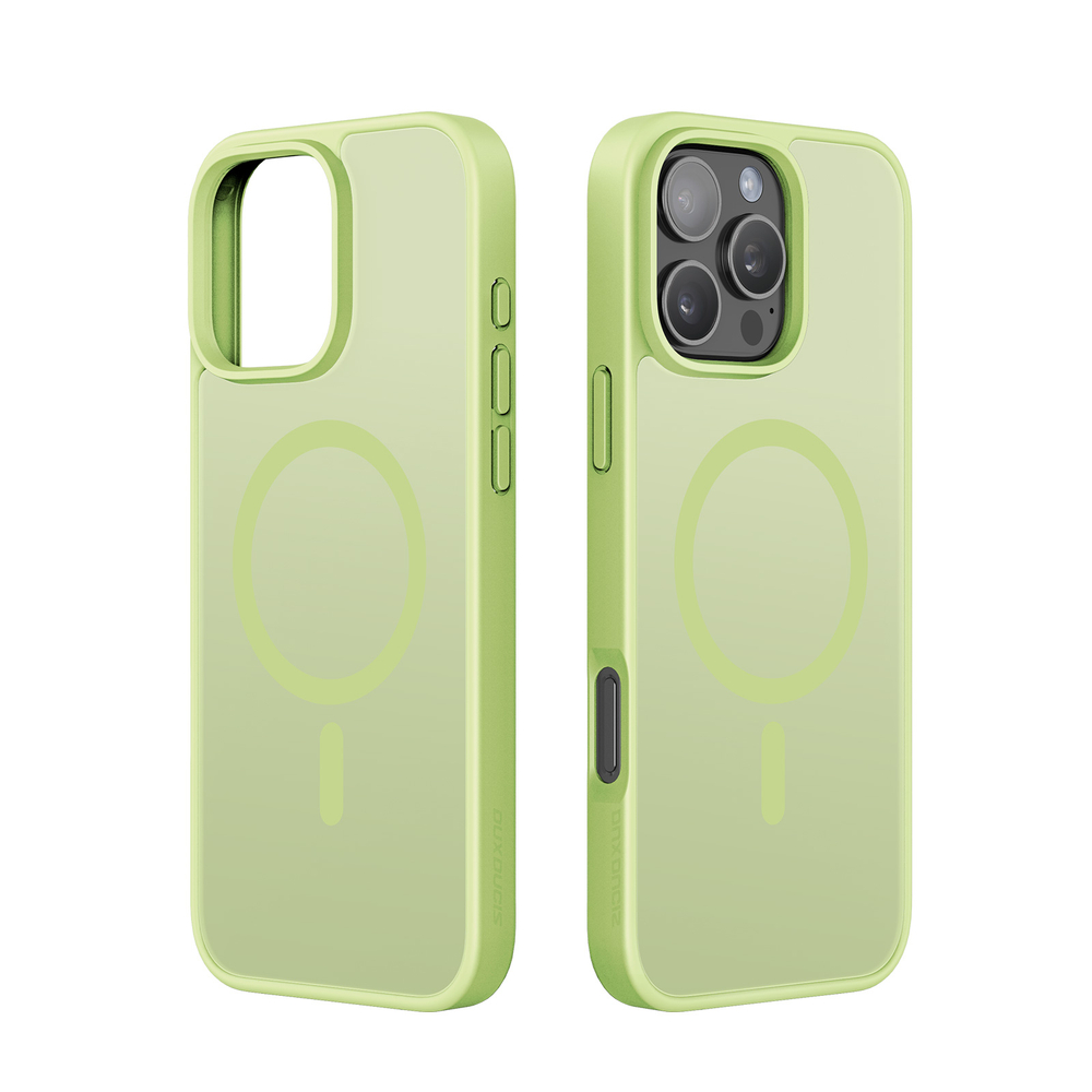 Защитный матовый чехол зеленого цвета (Lime Green) с MagSafe для iPhone 16 Pro Max, серия Yind Series от Dux Ducis