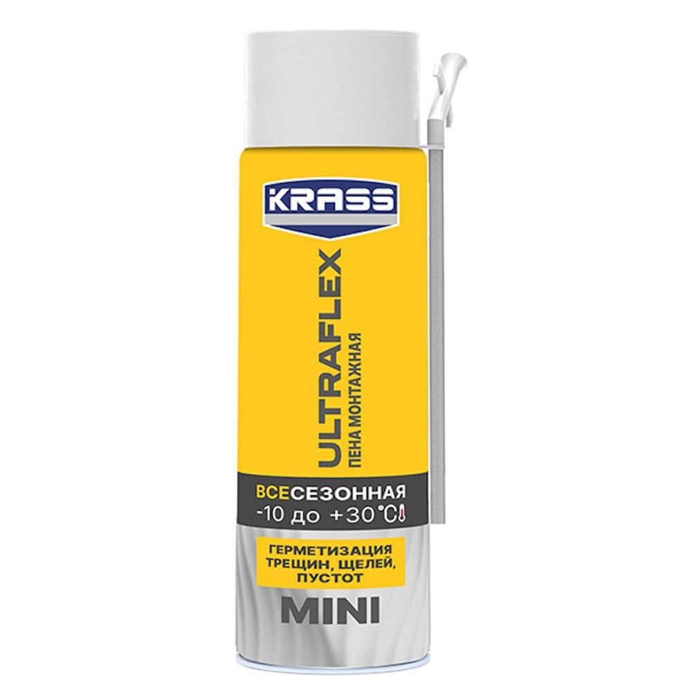 Пена монтажная KRASS ULTRAFLEX MINI 250мл всесезонная * новинка Пена монтажная KRASS ULTRAFLEX MINI 250мл всесезонная * новинка