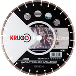 Диск алмазный для бетона KRUGO 400x25,4x40x3,6x10/15mm, лазерная наплавка, LCB16A