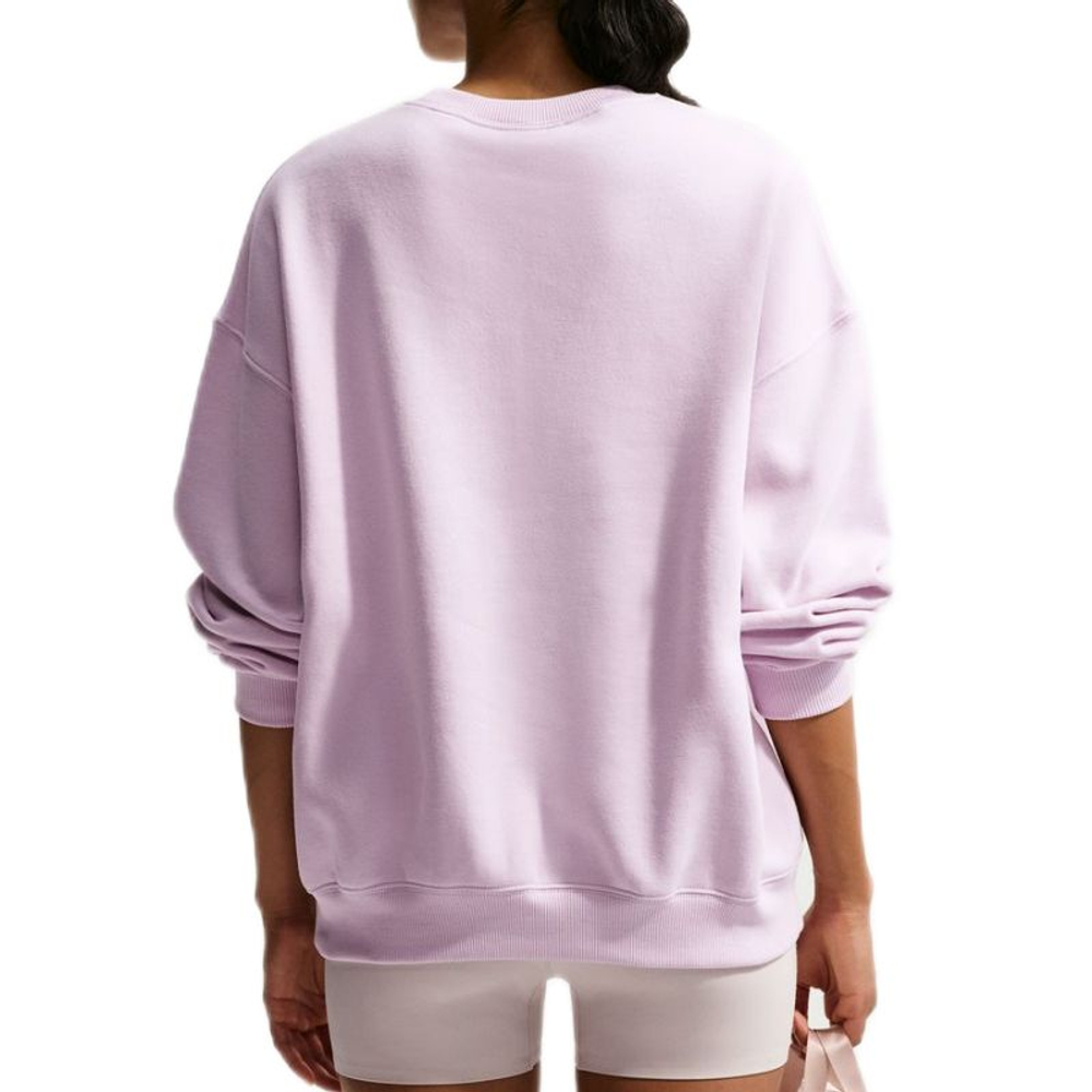 Женская теннисная куртка Nike Studio Fleece Medium Weight Oversized Crew - bleached lilac/sail