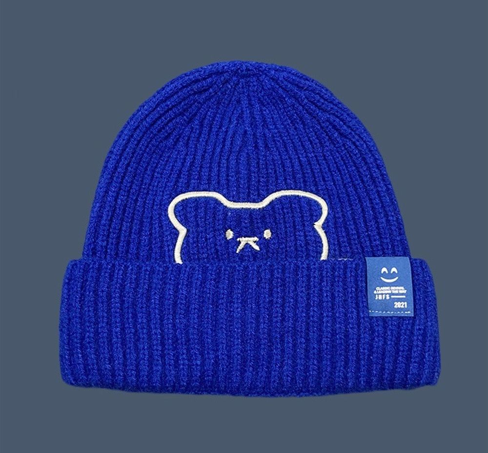 Шапка бини "Bear Art", синяя