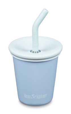 Детский стакан одностенный Klean Kanteen Kid Cup Straw Lid 10oz (296 мл) Clear Sky с трубочкой