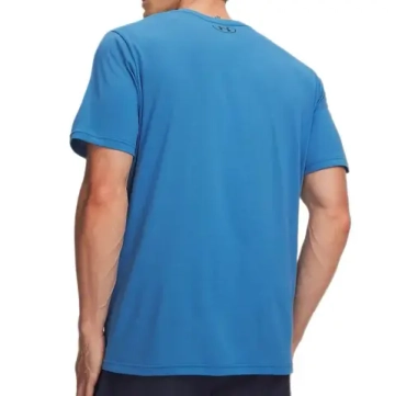 Мужская теннисная футболка Under Armour Left Chest Logo Short Sleeve - aegean blue/black