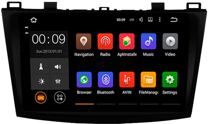 Магнитола для Mazda 3, Axela 2009-2013 - AIROC 2K RX-2414 Android 13, Быстрая, QLed+2K, CarPlay, SIM-слот