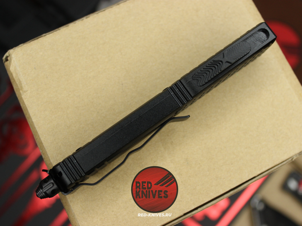 Нож Microtech Ultratech DELTA S/E A+++ - черная рукоять , клинок апокалиптик