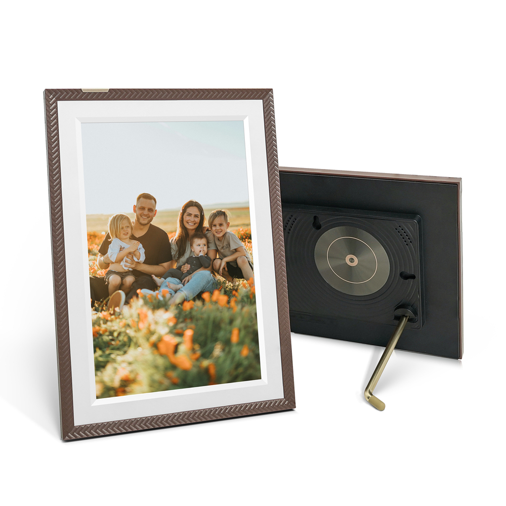 Цифровая фоторамка Arzopa D10 Brown Wi-Fi, 10,1-дюймовый сенсорный экран IPS, разрешение 1280x800