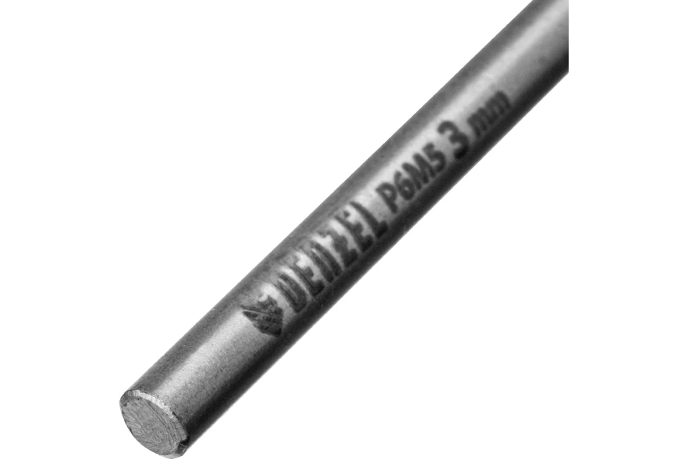 Сверло спиральное по металлу 3x60 мм, Р6М5, Golden Tip, 2 шт Denzel 718225