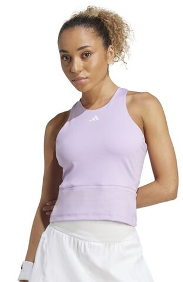 Женский топ теннисный Adidas Tennis Climacool Mid-Length Y-Tank - powder plum