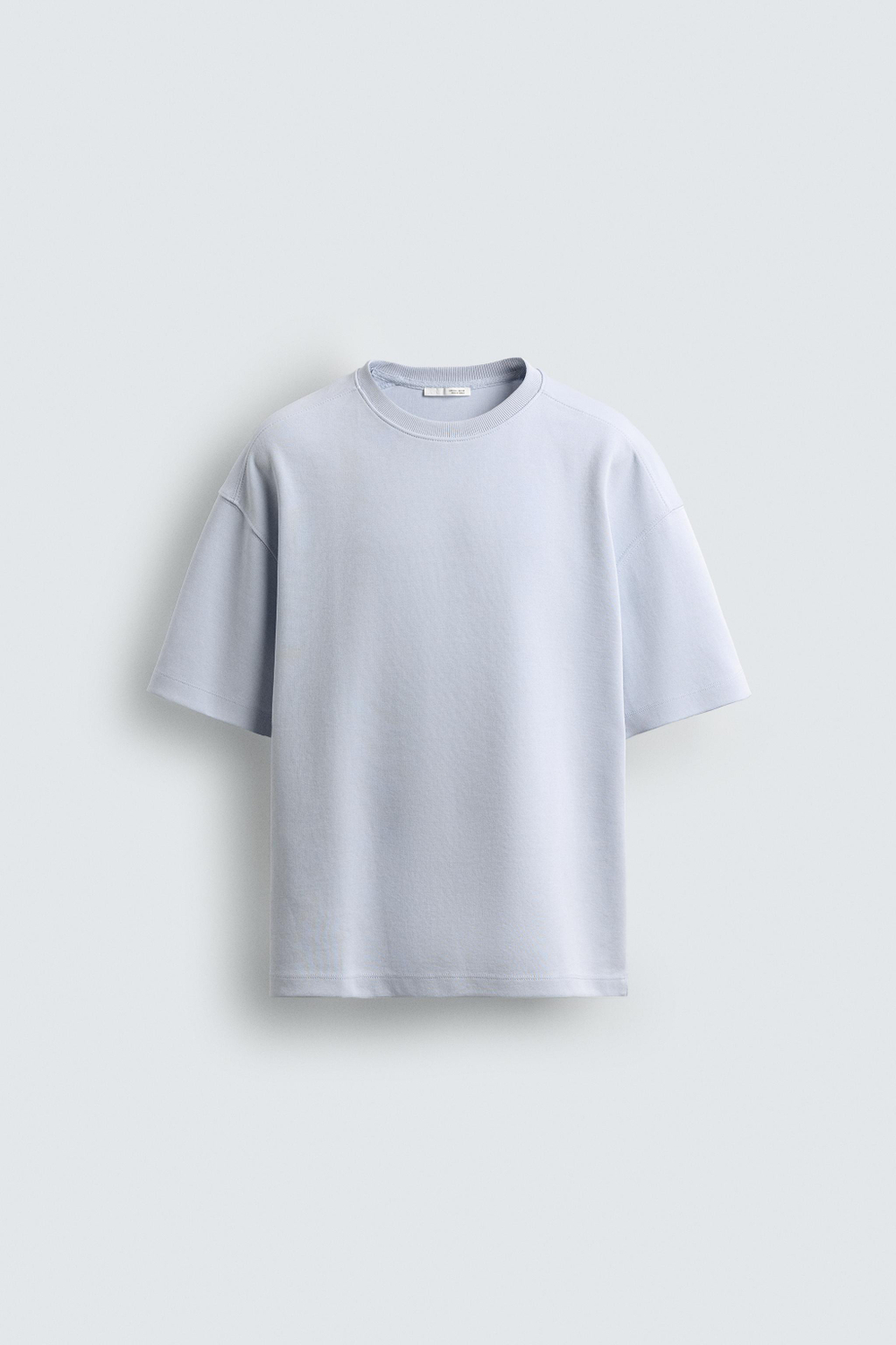 ZARA ТОЛСТОВКА RELAXED FIT ИЗ ИНТЕРЛОКА, ГОЛУБОЙ