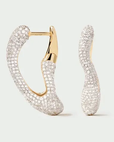 Серьги Pav Sense Hoops серебро 925 пробы покрытое золотом