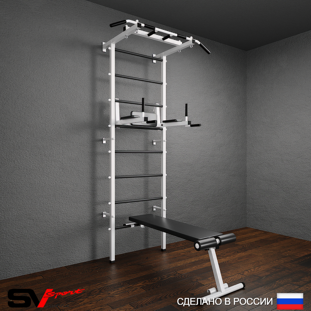 бШведская стенка Sv Pro 804 (Турник Pro/Брусья/стойка/Скамья)