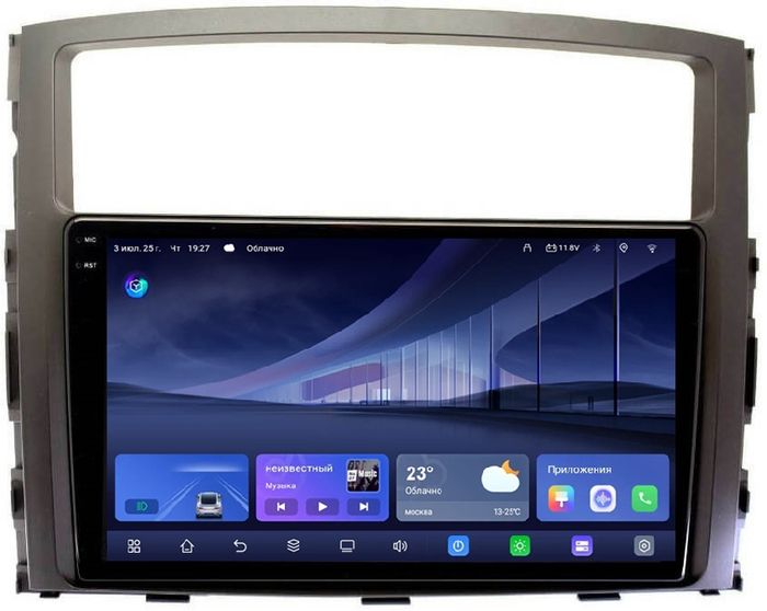 Магнитола для Mitsubishi Pajero 4 2006-2022 - Kuberg QLed+2K, Android 14, TS105, Быстрейшая, CarPlay, SIM-слот