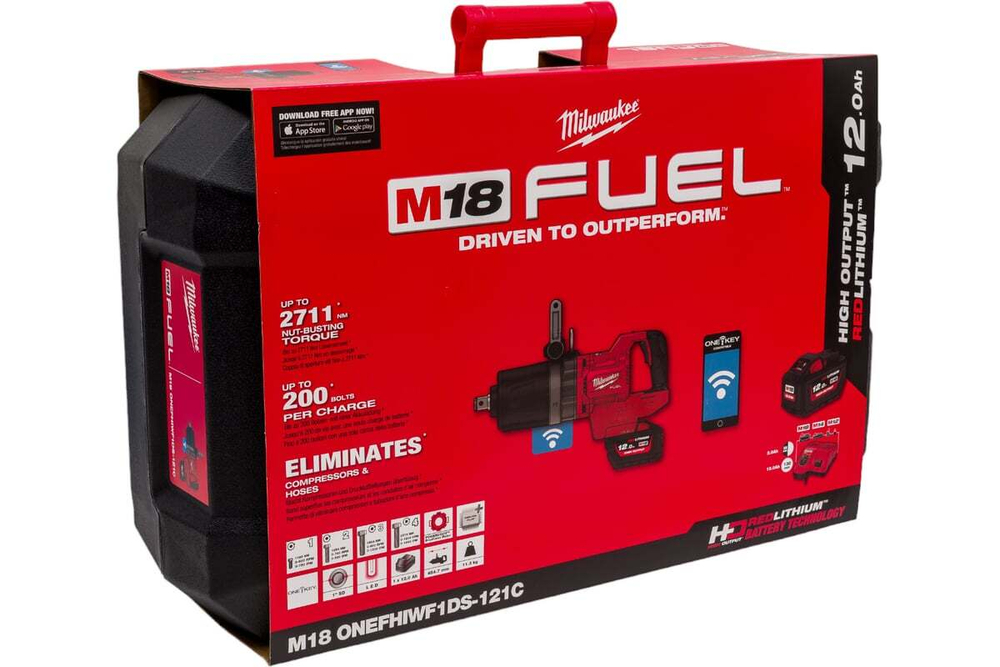 Аккумуляторный ударный гайковёрт Milwaukee M18 ONEFHWF1DS-121C FUEL 4933472072