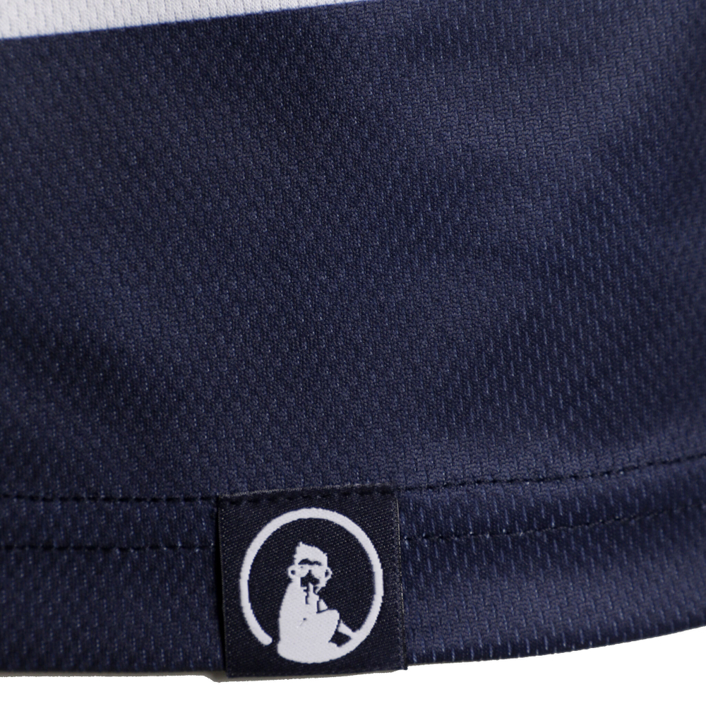 Мужское теннисное поло Quiet Please Ocean AOP Stripe Tournament Polo Men - Blue