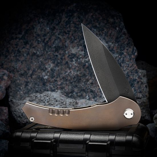 Складной нож скл Medford VIPER MF/VIPER PVD-Bronze c клинком из стали D2, рукоять титан