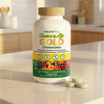 NaturesPlus, Source of Life Gold®, жевательные таблетки, со вкусом тропических фруктов, 90 таблеток