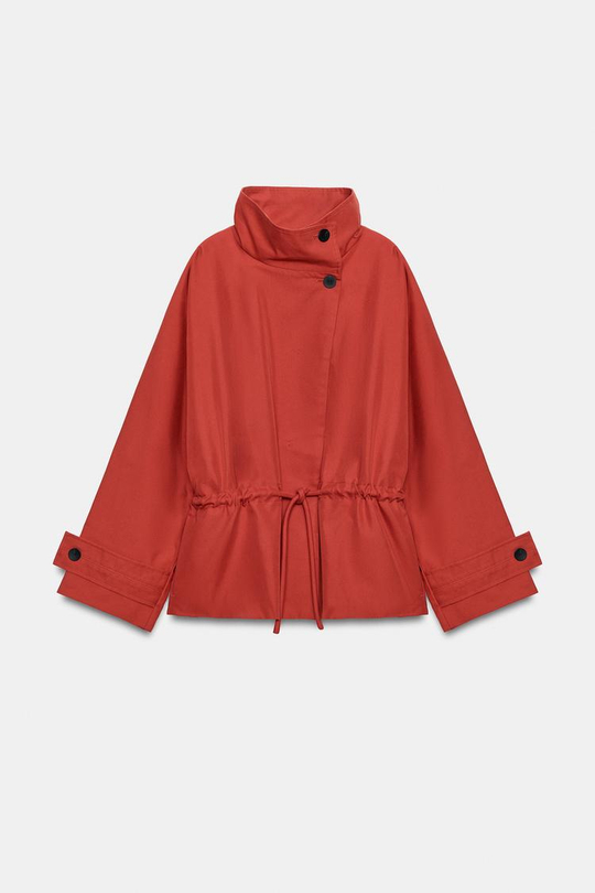 ZARA ПАРКА ОВЕРСАЙЗ — ZW COLLECTION, ЧЕРЕПИЧНЫЙ