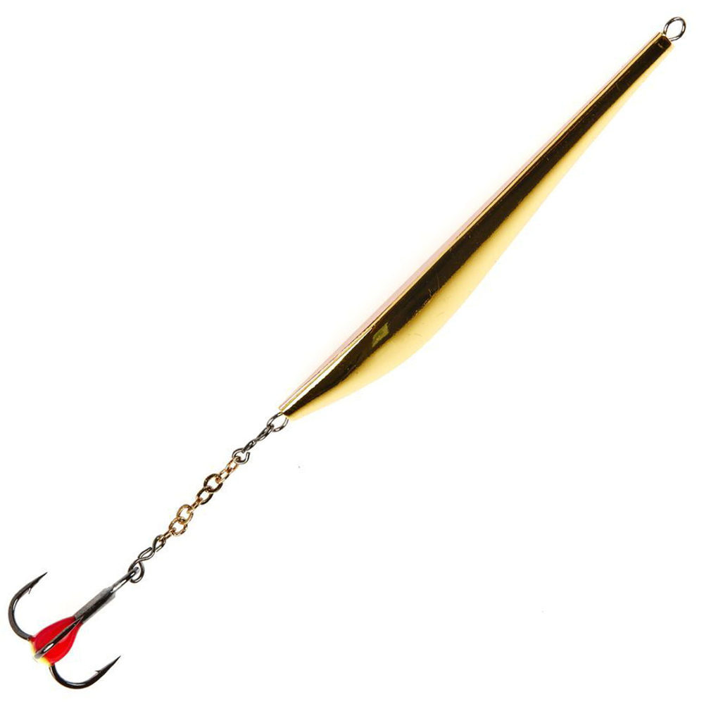 Блесна вертикальная зимняя Lucky John DOUBLE BLADE с цепочкой и тройником (65мм, 11гр)